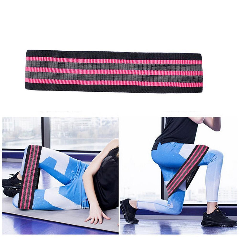 Latex Cotton Stretch Elastic Resistance Bands Hip Fitness Tool (Red L)
