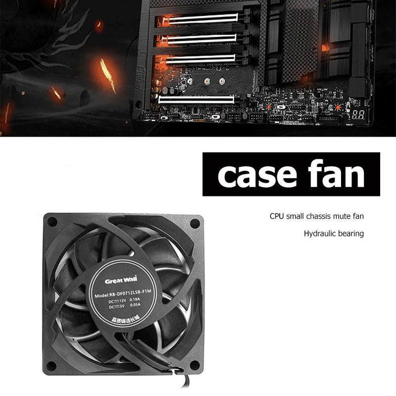 Silent Fan for Computer Cases Chassis Cooling Fan Hydraulic Bearing (7cm)