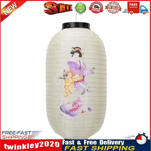 25cm Lantern Cloth Japanese Style Printing Fabric for Bar Pub Decor (D) Newly