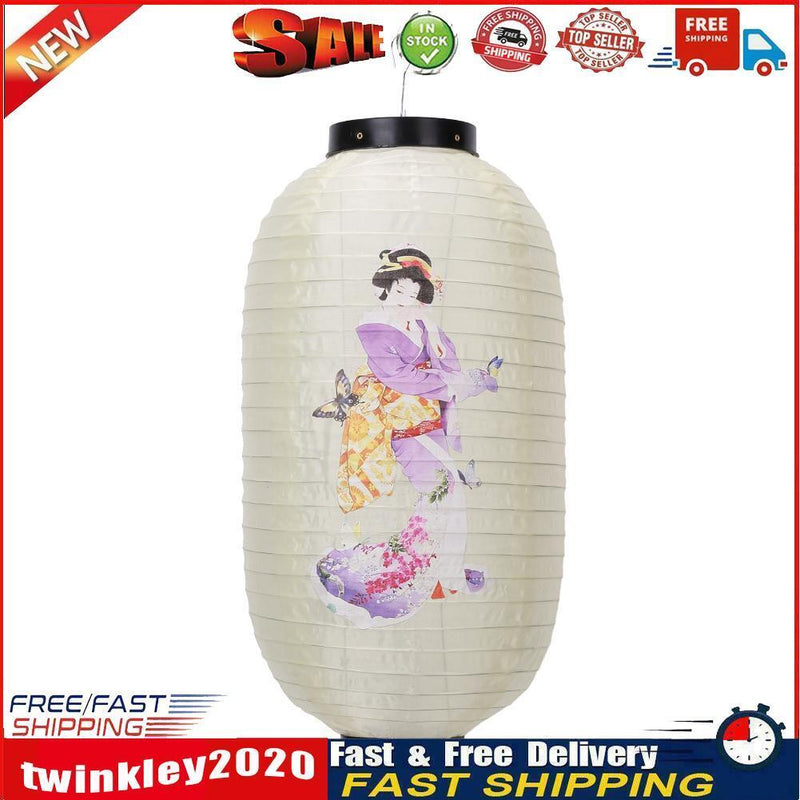 25cm Lantern Cloth Japanese Style Printing Fabric for Bar Pub Decor (D) Newly