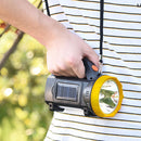 Powerful LED Solar Searchlight Portable Outdoor Camping Home Strong Flashlights