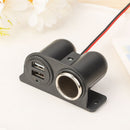 Splitter Two USB Port Car Cigarette Lighter Fast Charger Power Adapter