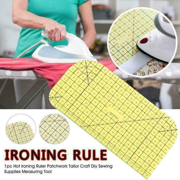 Measuring Tool Ruler Hot Ironing Ruler Patchwork Tailor Sewing Supplie DIY X9Q3