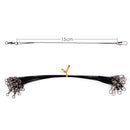 20pcs Anti-bite Fishing Line Steel Wire Leader Fishing Tackle (15cm Black) Newly