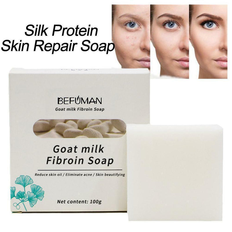 Silk Protein Skin Repair Soaps Silk Essence Soap Oil Sale Bathing 100g V1P3