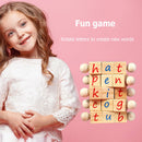 Children Spelling English Words Cards Building Block Game Baby Educational Toys