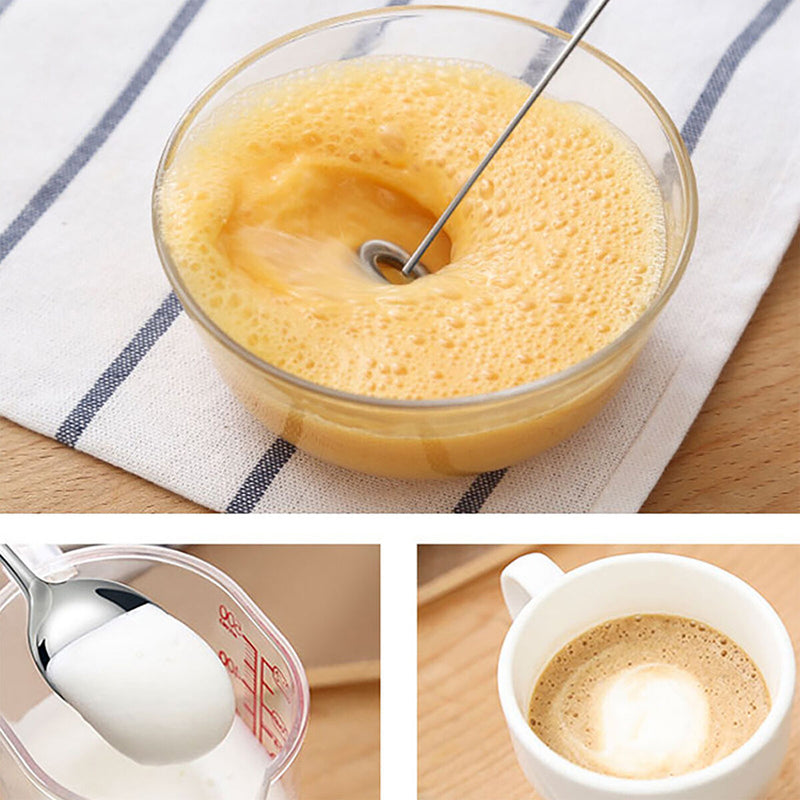 Milk Frother Handheld Foam Maker for Chocolate Coffee Electric Frothing Wan