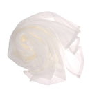 Solid Color Window Curtain Flower Pattern Sheer Voile Tulle Valance White