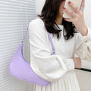 Pure Color Underarm Hobos Bag Casual Ladies Zipper Mini Purse Top-handle Handbag
