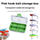 Multi-Slot Lures Bait Hooks Box Fishing Tackle Storage Container (4 Cells) Newly