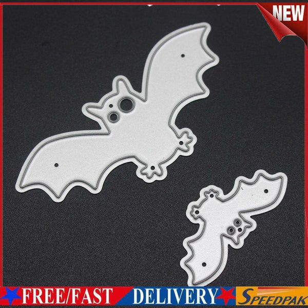2pcs Halloween Bat Cutting Dies Stencils Decorative Embossing Scrapbooking #F