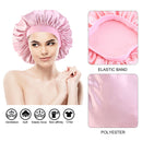Satin Bonnet Silk Sleep Cap Adjustable Large Hair Bonnet with Elastic Soft Ba
