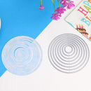 Metal Cutting Dies Circle Frame Stencils DIY Scrapbooking Paper Cards Die C
