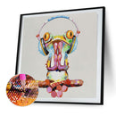 5D DIY Full Drill Diamond Painting Music Frog Embroidery Craft Kit Home Wall Art