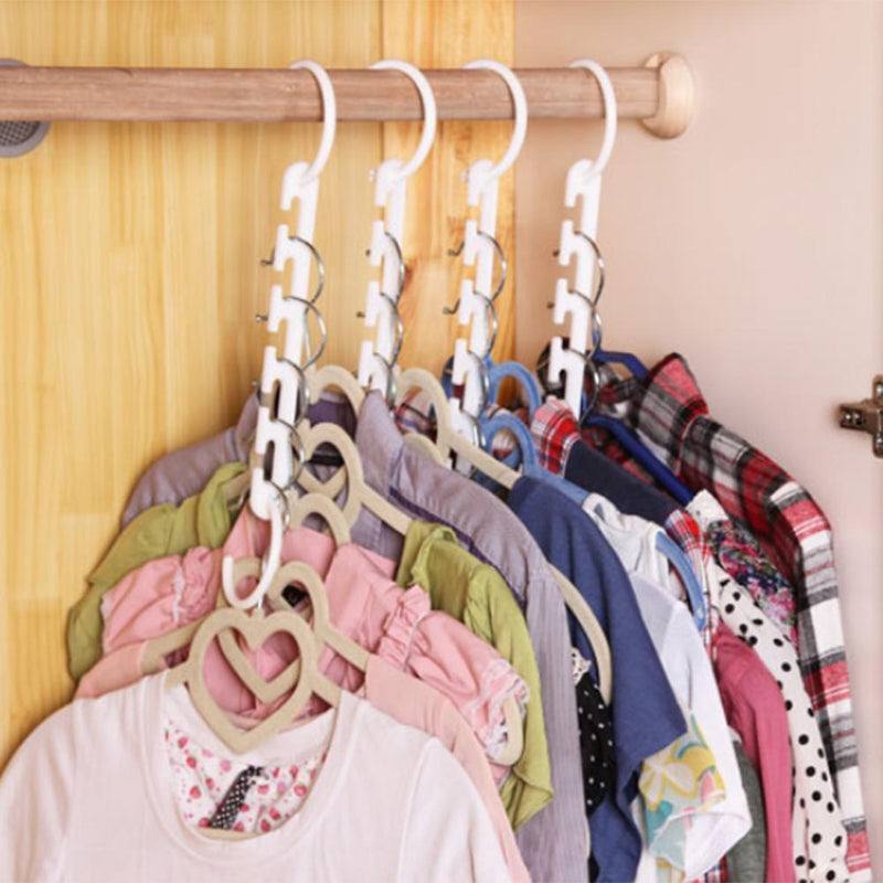 8PCS/Set Hangers Rack Cabinets Wardrobe Clothing Hook Space Saver