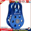 Rock Climbing Pulley Aluminum Bearing Lifting Fixed Rope Equipment (Blue) Newly