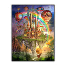 DIY Sky City and Rainbow Printed Cross Stitch Full Cotton Handmade Embroidery