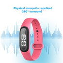 Q2 Ultrasonic Mosquito Repellent Watch Anti Pest Bug Drive Bracelet (Pink) Newly