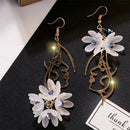 Party Gift Earrings Earring Jackets Flowers Earring Flower Hanging Earrings