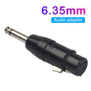 6.35mm Mono Male to XLR 3pin Female Converter Audio Plug Adapter Connector Newly