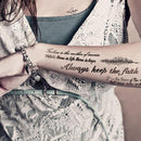 Waterproof Temporary Tattoos Sexy Romantic Tattoo Stickers  Letters Feather`