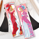 2pcs DIY Diamond Painting Leather Bookmark Lady Mosaic Special-shaped Drill Art