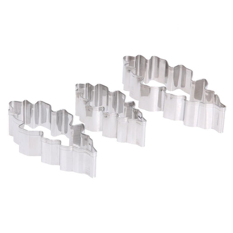 3pcs Stainless Steel Petals Shape Fondant Cake Mold Cookie Cutter Tools
