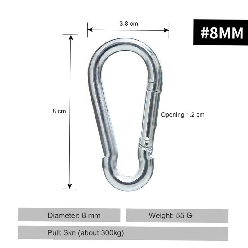 Multi-function Rock Climbing Carabiner Outdoor Camp Hiking D Shape Hook Buckl
