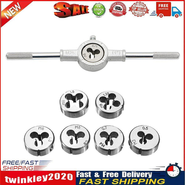 8pcs M3-M12 Metric Die Wrench Sets Circular Die Screw Thread Taps and Dies Newly