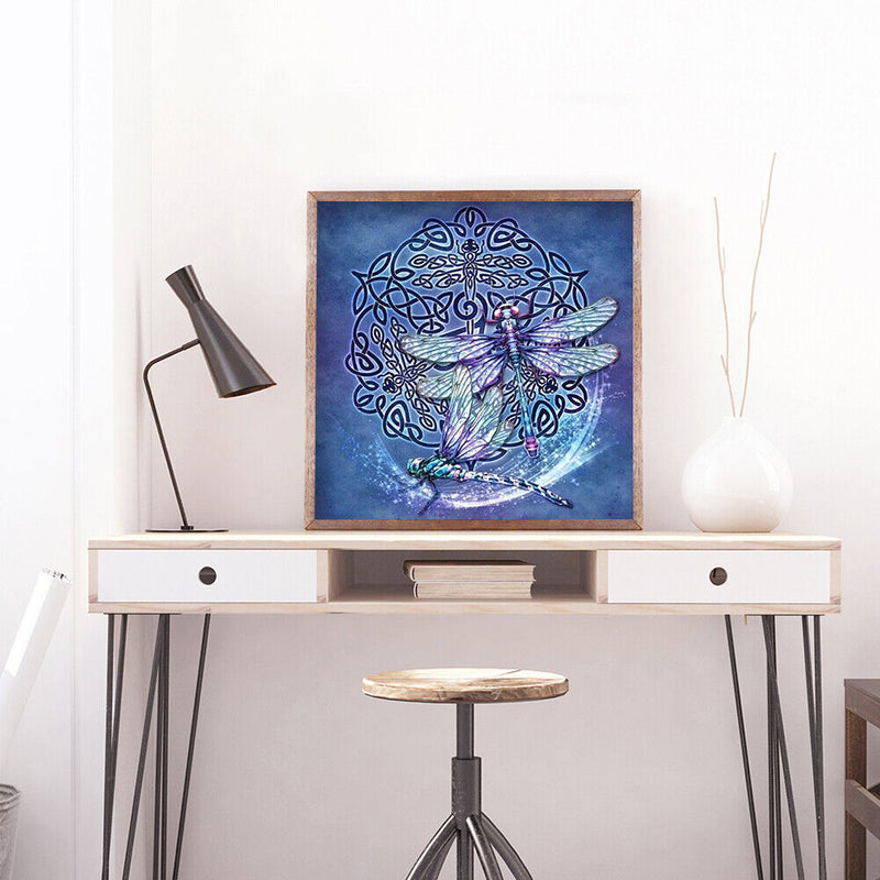 5D Diamond Painting DIY Dragonfly Full Drill Round Rhinestone Art Kit