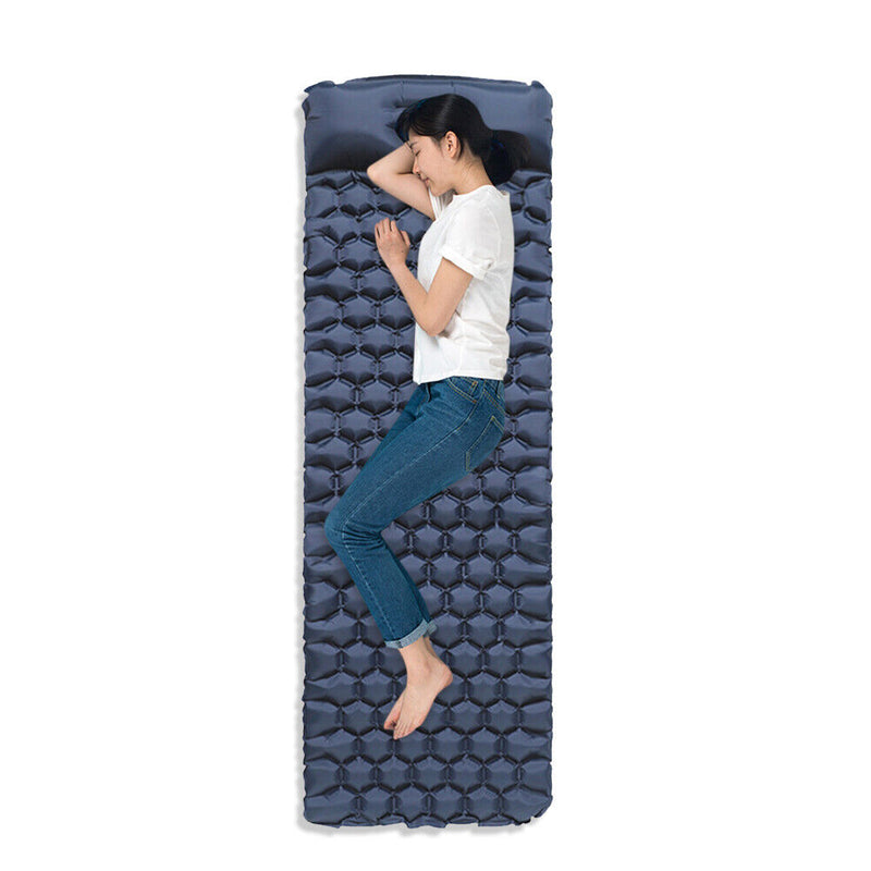Camping Sleeping Pad Inflatable Air Mattress Outdoor Picnic Waterproof Cushion