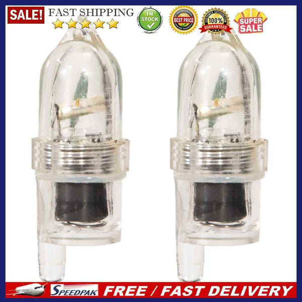 2x LED Fishing Rod Tip Night Light Flash Strike Bite Alarm Alert with Batte