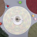 Round Table Mats Coasters Handmade Woven Insulation Pads (Colorful 18cm)