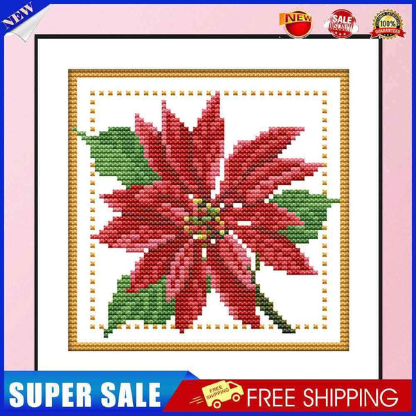 #A Flower Series Partial Cross Stitch 11CT Cotton Thread Printed Embroidery Kits