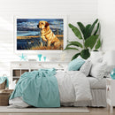 5D DIY diamond painting full circle diamond waiting dog