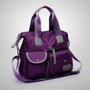 Women Travel Waterproof Nylon Shoulder Mummy Messenger Handbags (Purple)