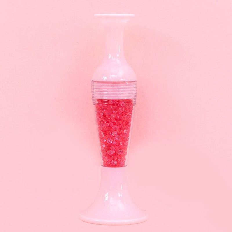 Flower Pot 5D Diamond Painting Point Drill Pen DIY Crafts (w/ Drill Pink) Newly