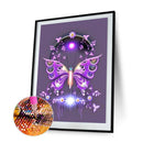 DIY Full Drill Round 5D Diamond Painting Butterfly Picture Handicraft Home De