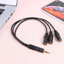 3.5mm 4-Pole Plug to 3 Way Stereo Audio Headphone Splitter Adapter Cable