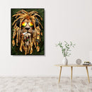 5D DIY Diamond Painting Full Drill Picture of Rhinestone Kits Lion Cross St