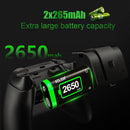 For Xbox Series X Controller Battery Charger with 2x2650 mAh Battery Packs