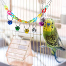 Small Parrot Bell Colorful Handmade Pet Jewelry Hanging Cage Bell Swing (C)