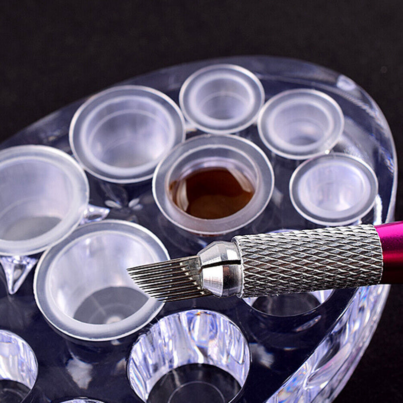 Tattoo Ink Cup Stand Holder Permanent Makeup Transparent Tattoo Pigment Stora