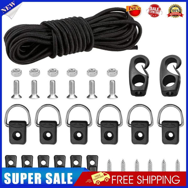 D Ring Mooring Deck Fitting Canoe Kayak Bungee Cord Sailing Rope with Screw