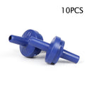 10pcs Tracheal Check Valve Fish Tank Aquarium Non Return Air Pump (Blue)