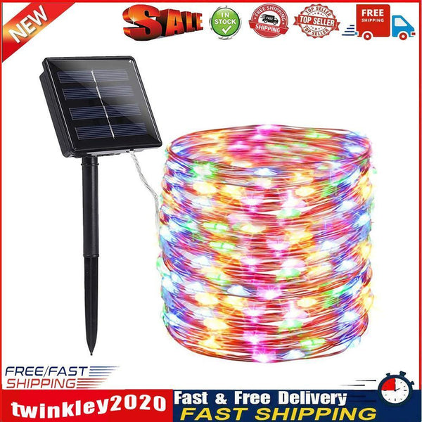 Solar String Lights Waterproof Copper Wire Fairy Lamp (Multicolor 200LED) Newly