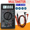 DT 830B LCD Voltmeter Ammeter Ohm Digital Multi meter & Electric Leads H9O6