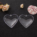 5Pcs Heart Shaped Plastic Ball Clear Fillable Wedding Christmas C9X5 T6N3