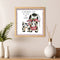 14CT Printed Partial Cross Stitch DIY Two Cows Hand Painting Bedroom Decoration