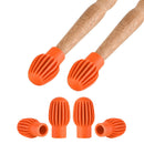 4pcs Silicone Drum Stick Practice Tip Head Drumstick Mute Damper (Orange) Newly